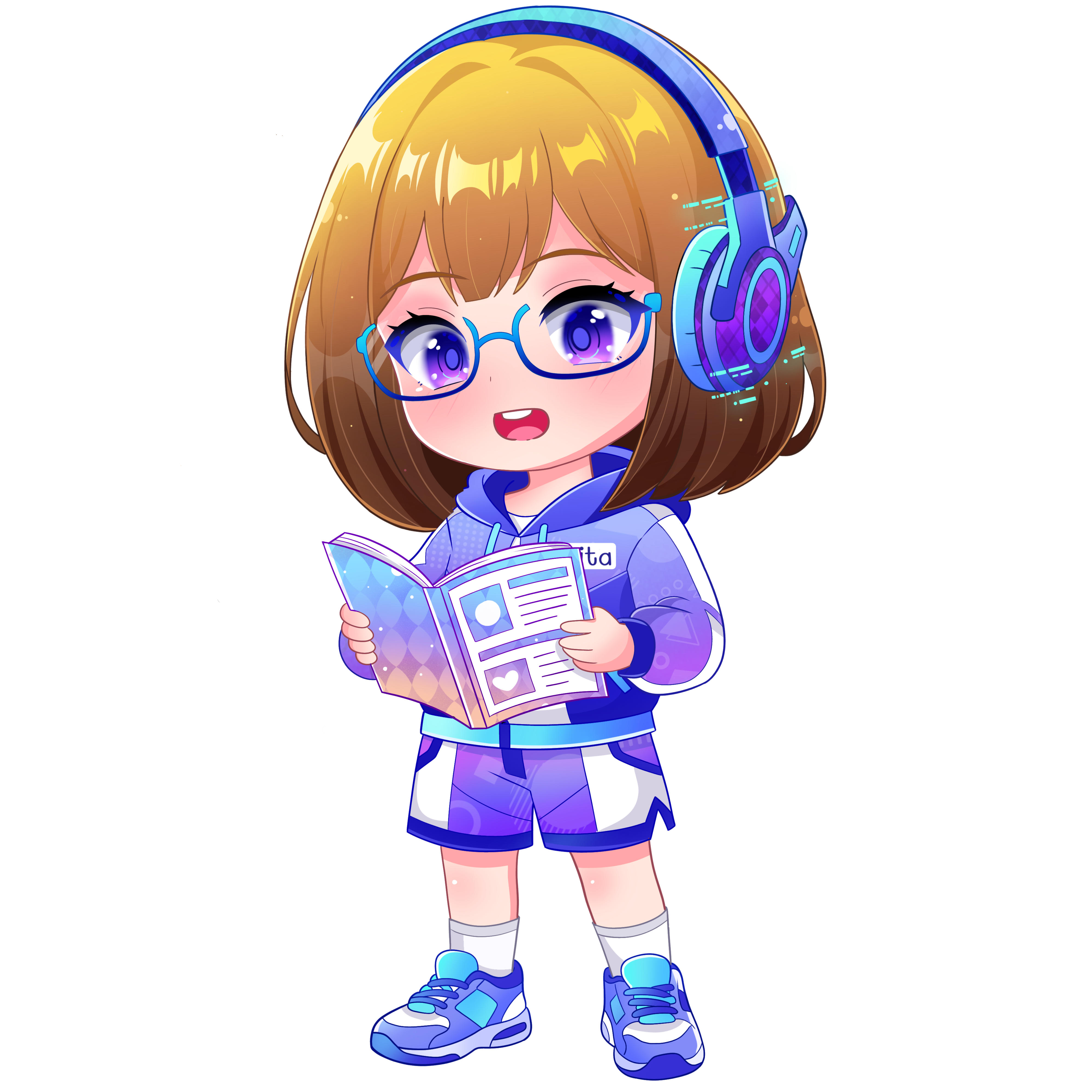 น้องลิต้ากำลังอ่านหนังสือ